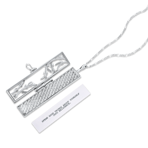 Flowered Vines Fortune Locket - Silver